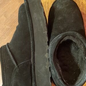 BearPaw Black Women's Platform Booties